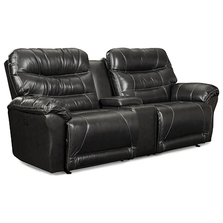 Power Space Saver Console Reclining Sofa with Power Tilt Headrest and USB Ports